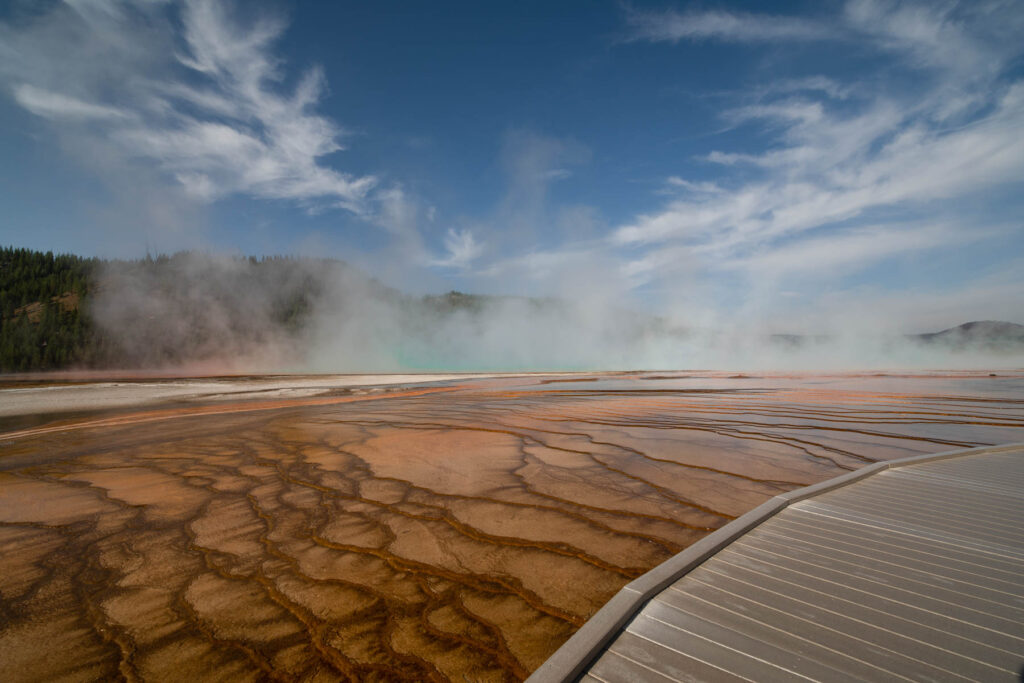 Grand Prismatic Spring from Walkway