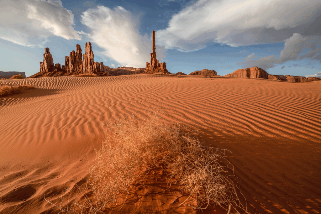 Landscape. Monument Valley at Sunrise.