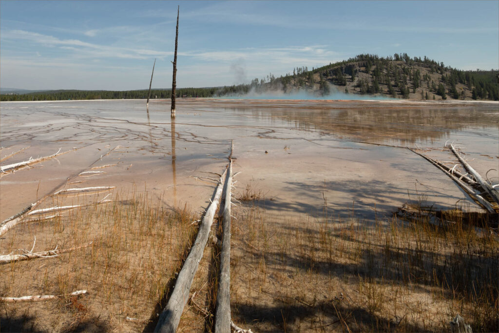 Landscape. A Different View of the Grand Prismatic Spring, Yellowstone
