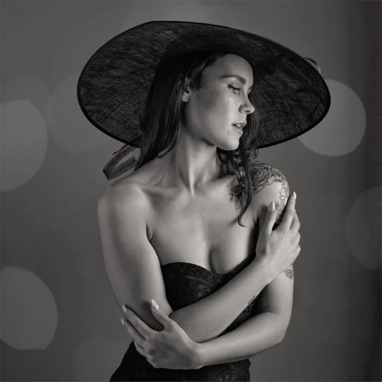 Black & White image of Kelly Hathaway