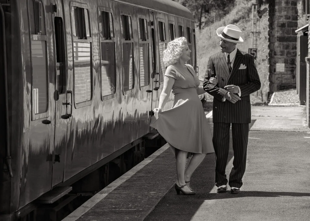 Family and Groups, Retro Rob & Isabella Bliss at Groombridge Rail Station